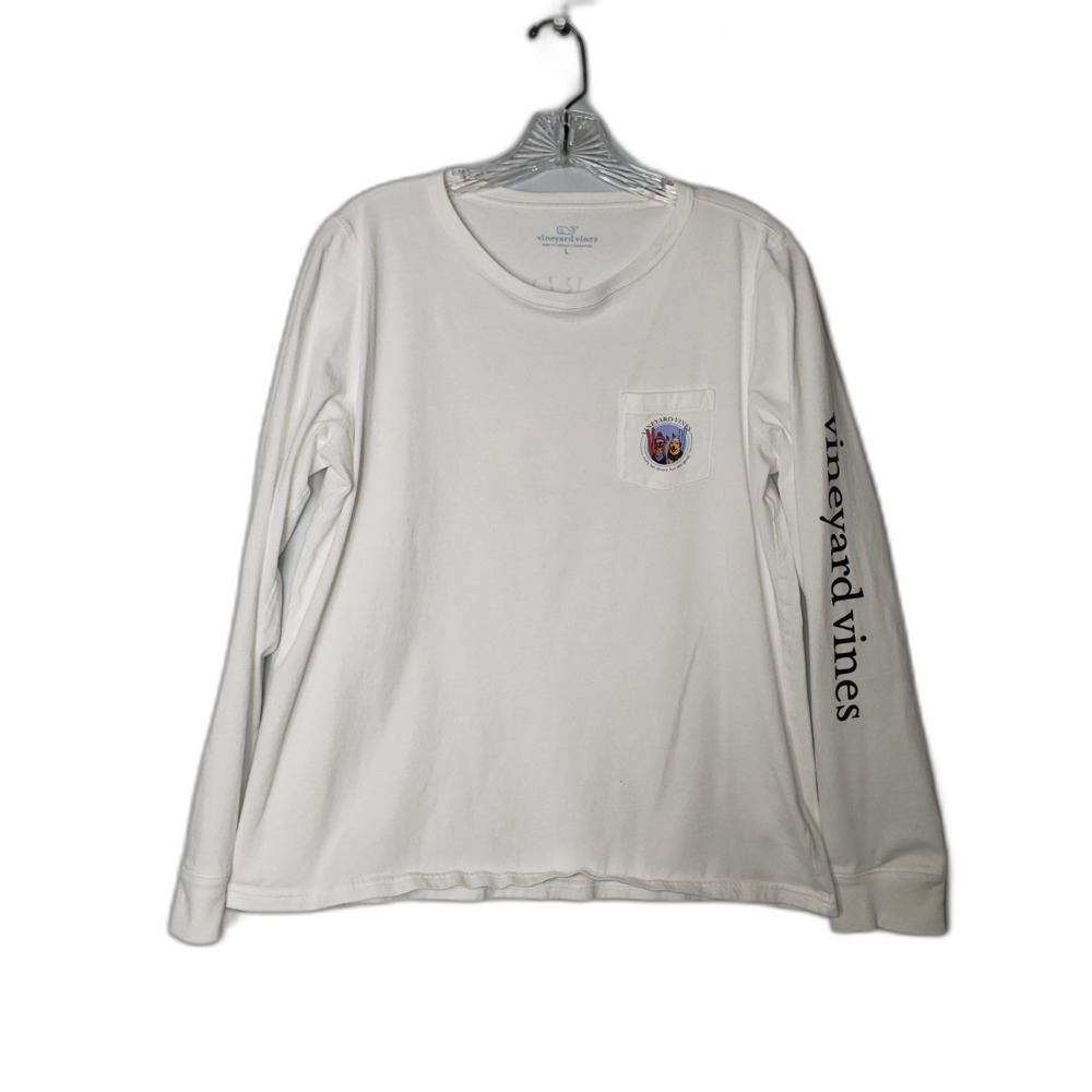 Vineyard Vines Every Run Should Feel This Good Long Sleeve Pocket T Shirt Size L